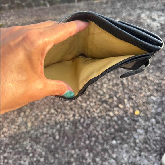 Ferragamo Gancini Leather Wallet Woven Inlay Vintage - Picture 8 of 8